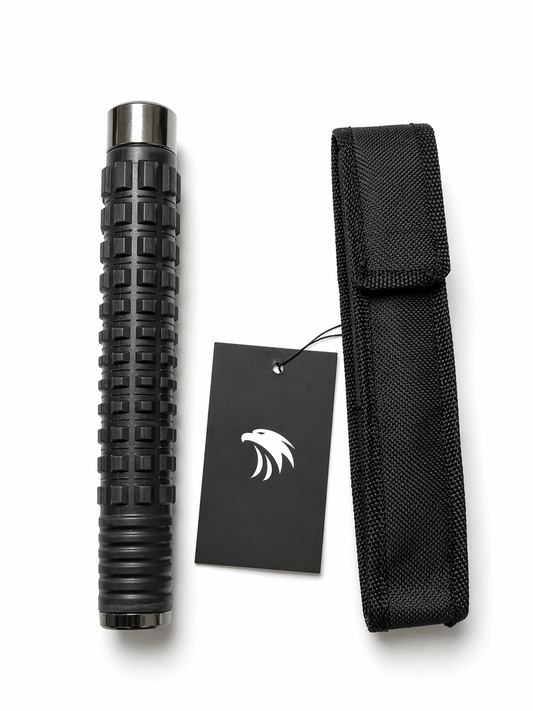 Teleskopstahlstock Black Airsoft TITAN 52 cm mit Holster – Chrom