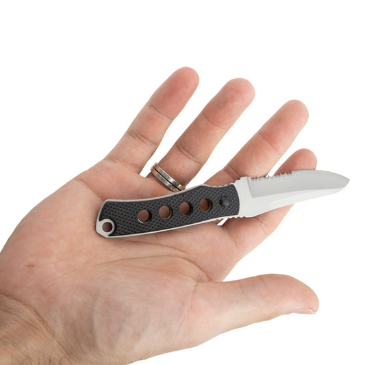 Taktisches Messer WOLF Black Airsoft für den Hals mit Scheide