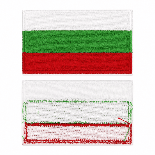 Patch bulgarische Flagge 6,3x3,8 cm – thermobefestigend ohne Klett