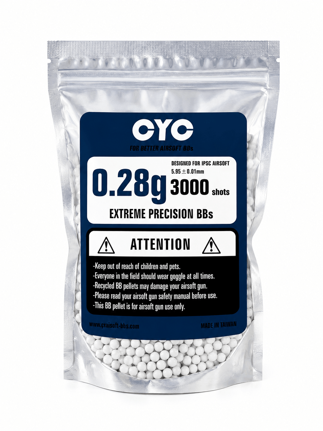 Airsoft-Kugeln CYC 0,28g Precision BBs 3000 Stück
