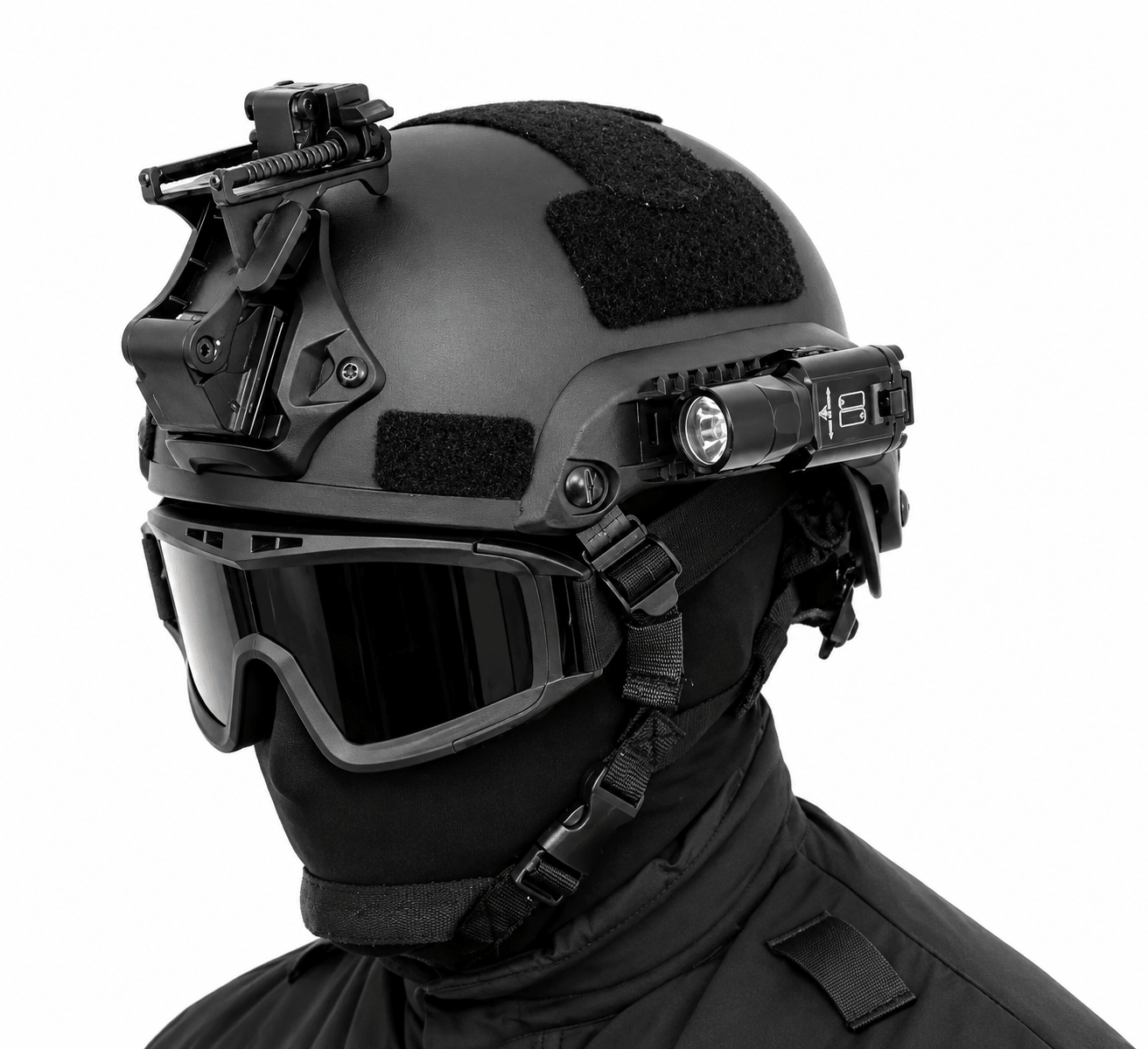 Airsoft-Helm MICH High-Cut mit NVG-Halterung und Schienen