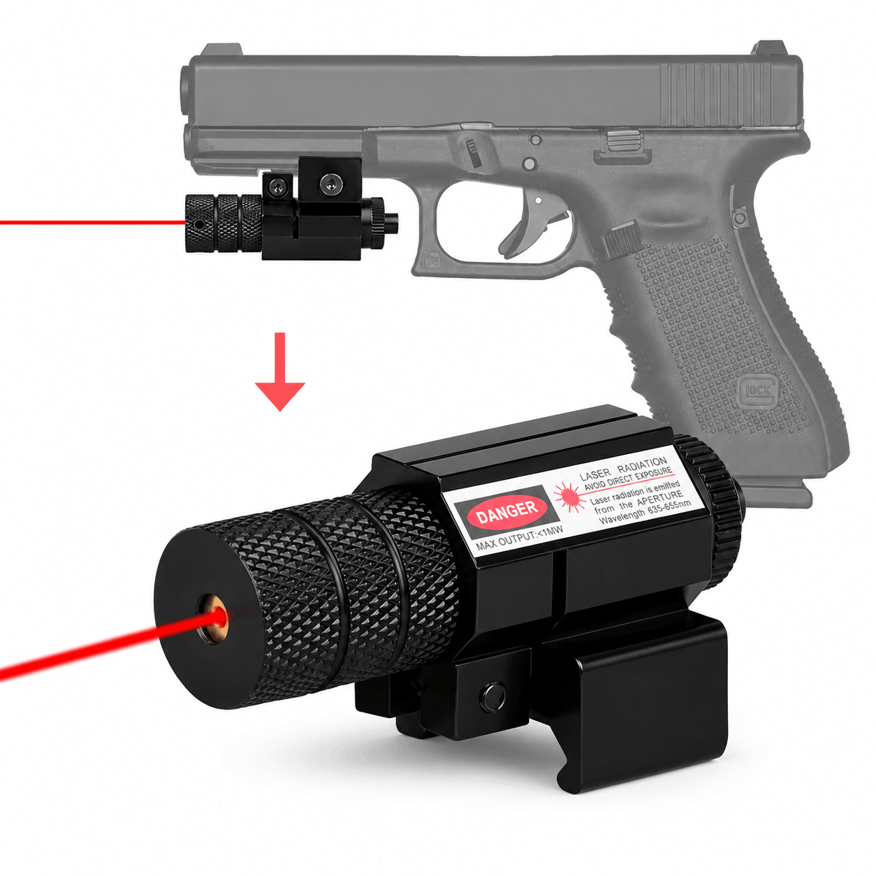 Laser-Modul BlackAirsoft Pressure Switch Red Laser