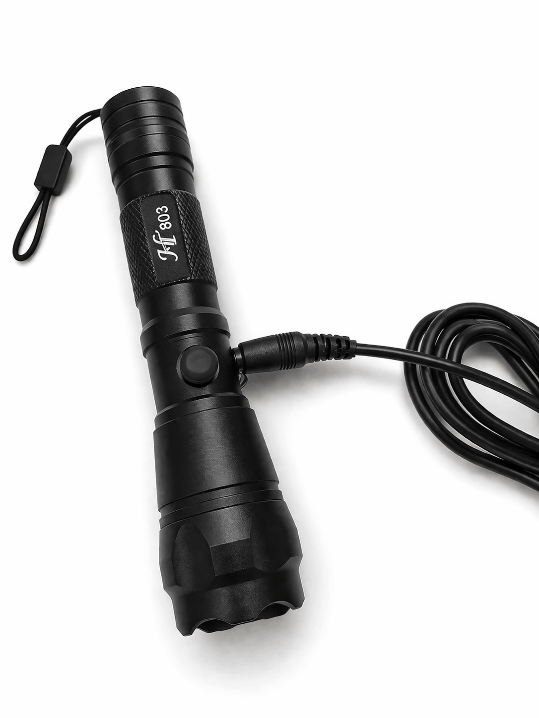 LED-Taschenlampe Black Airsoft 903 12V mit Ladegerät und Akku