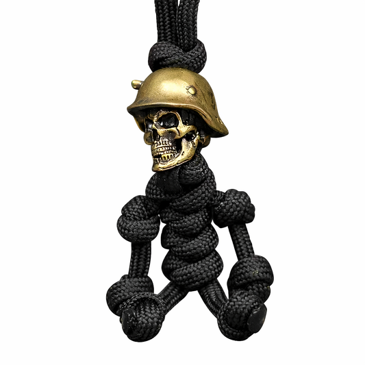 Taktischer Paracord-Schädel-Soldat Schlüsselanhänger