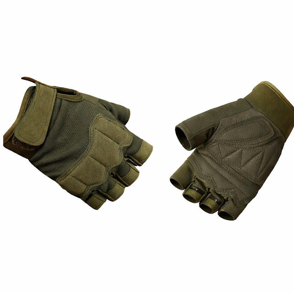 Taktische fingerlose Handschuhe mit verstärktem Schutz