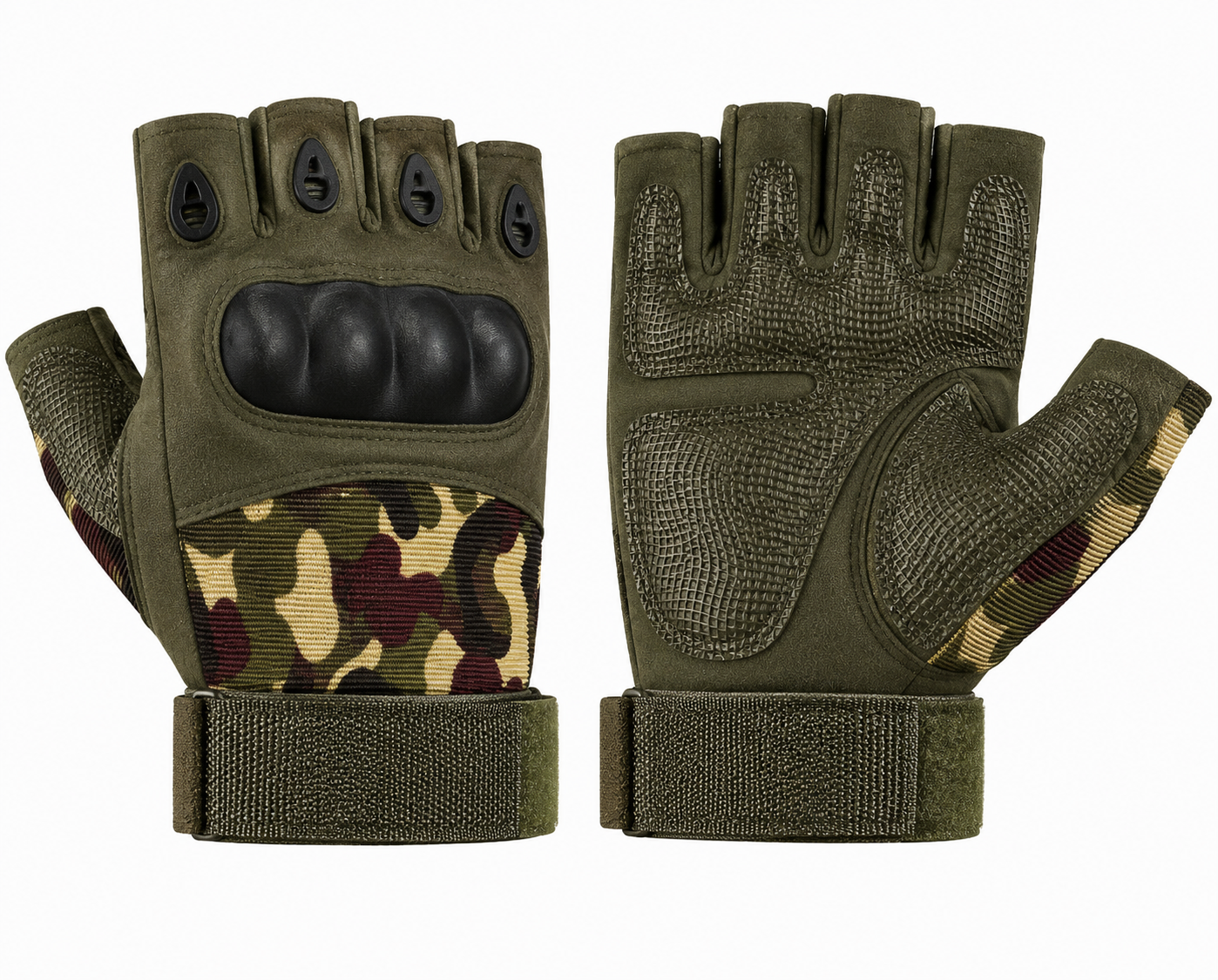 Taktische Fingerlose Handschuhe mit Protektoren