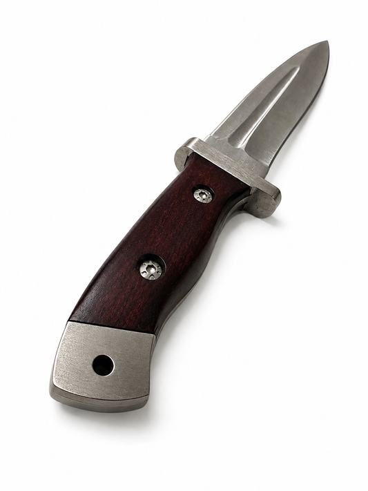 Outdoor-Messer BUCK Mahagoni mit Lederscheide