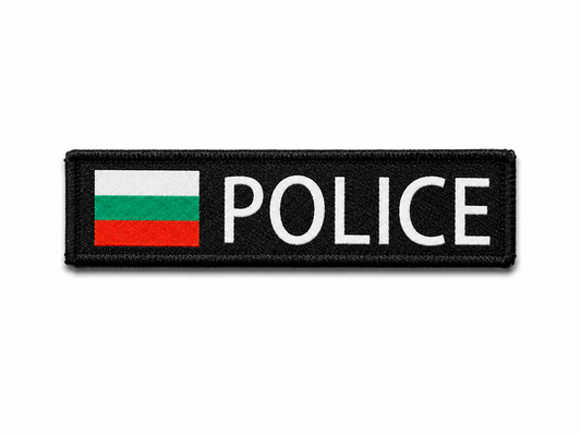 Aufnäher POLICE 10x2,5 cm mit Klettverschluss-Rückseite