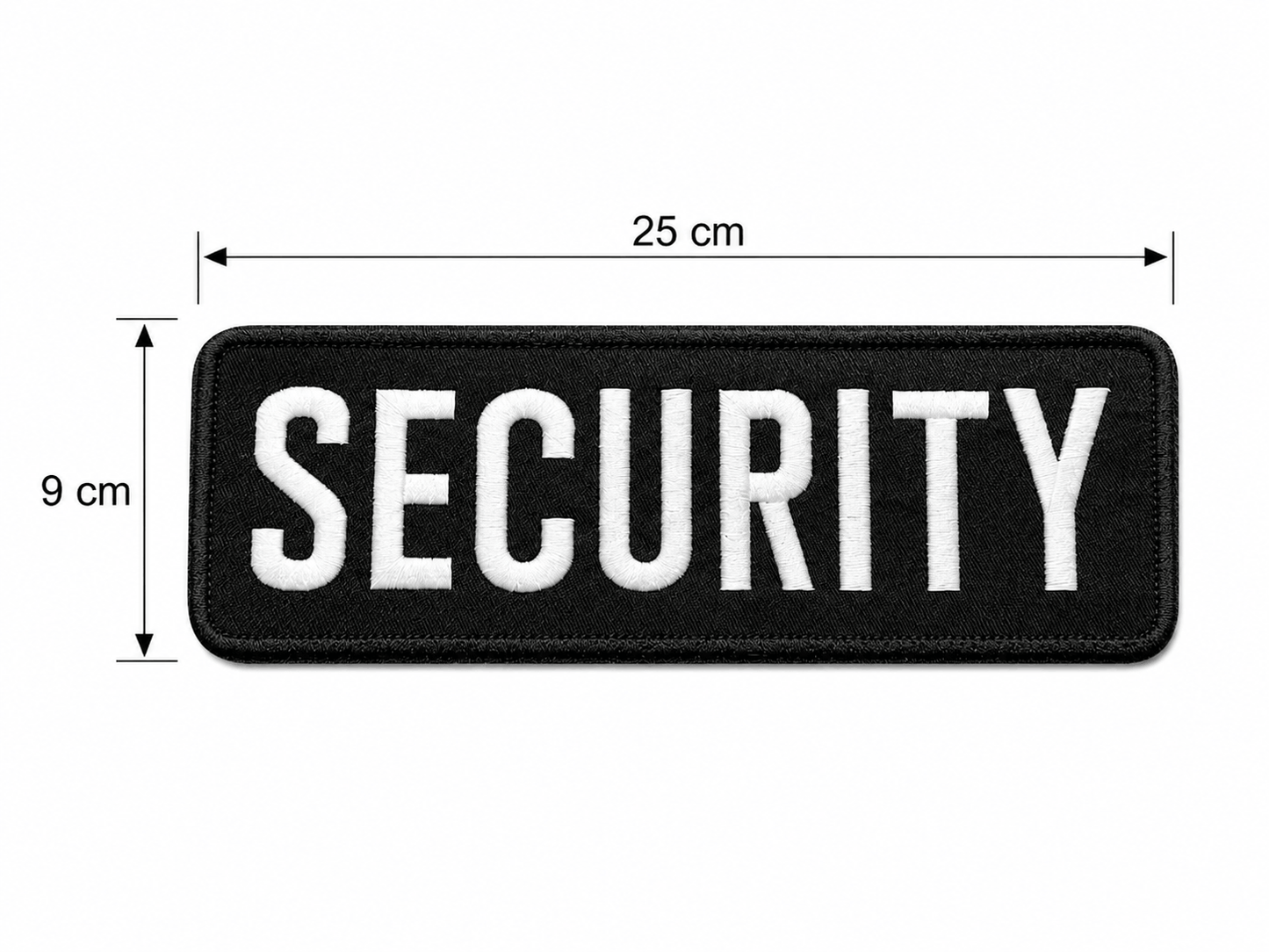 Aufnäher SECURITY 25x9 cm mit Klettverschluss-Rückseite
