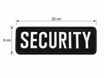 Aufnäher SECURITY 25x9 cm mit Klettverschluss-Rückseite