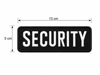 Aufnäher SECURITY 13x5 cm mit Klettverschluss-Rückseite