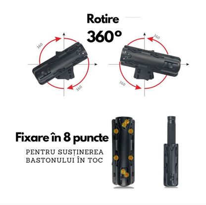 Polymerholster für Teleskopstock BlackAirsoft BASTHO - 360° drehbar