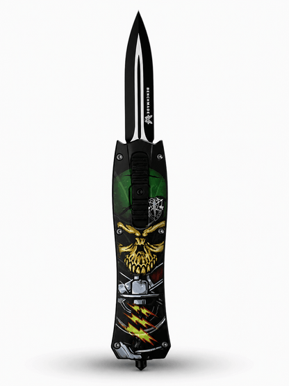 Automatikmesser Black Airsoft Inferno OTF mit ausfahrbarer Klinge