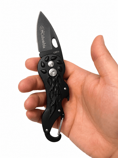 Klappmesser Black Airsoft Columbia Mini - Karabiner