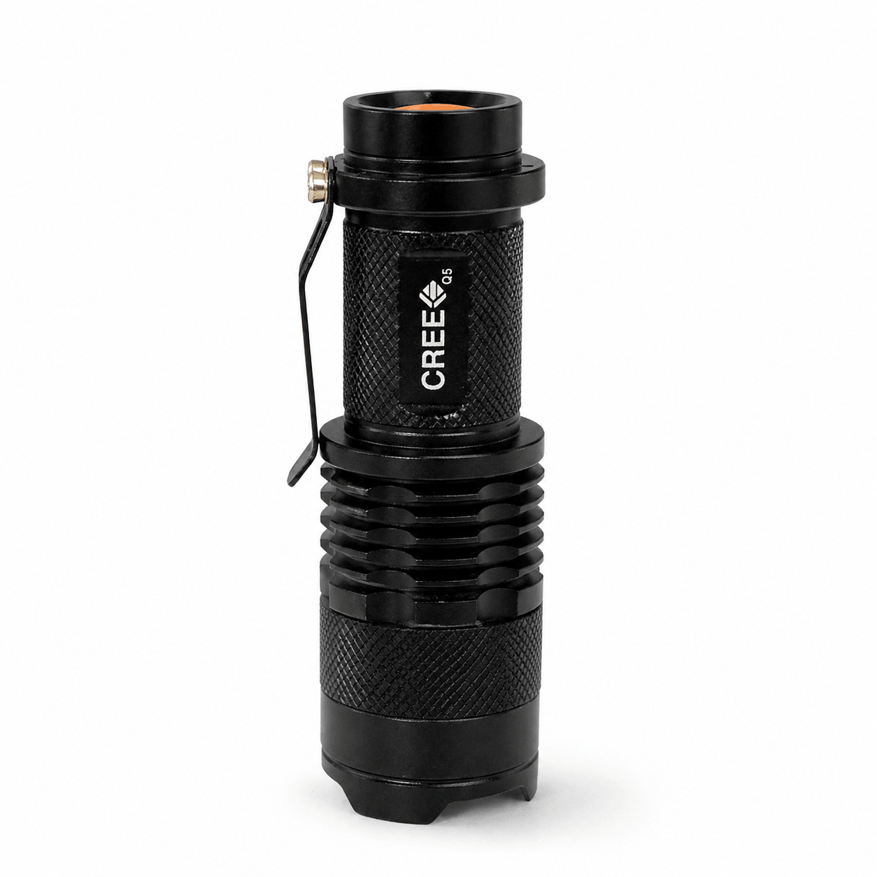 Mini-Taschenlampe Black Airsoft CREE mit wiederaufladbarem Akku und Ladegerät