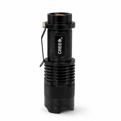 Mini-Taschenlampe Black Airsoft CREE mit wiederaufladbarem Akku und Ladegerät