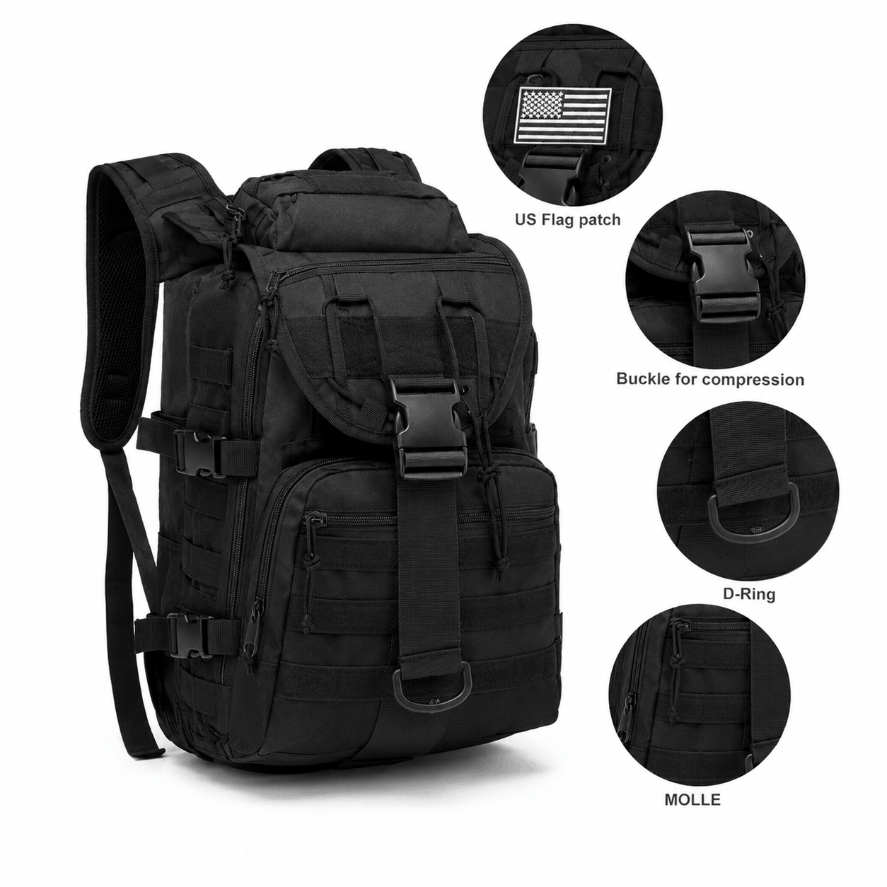 Taktischer Rucksack BlackAirsoft CROSS-X 35L