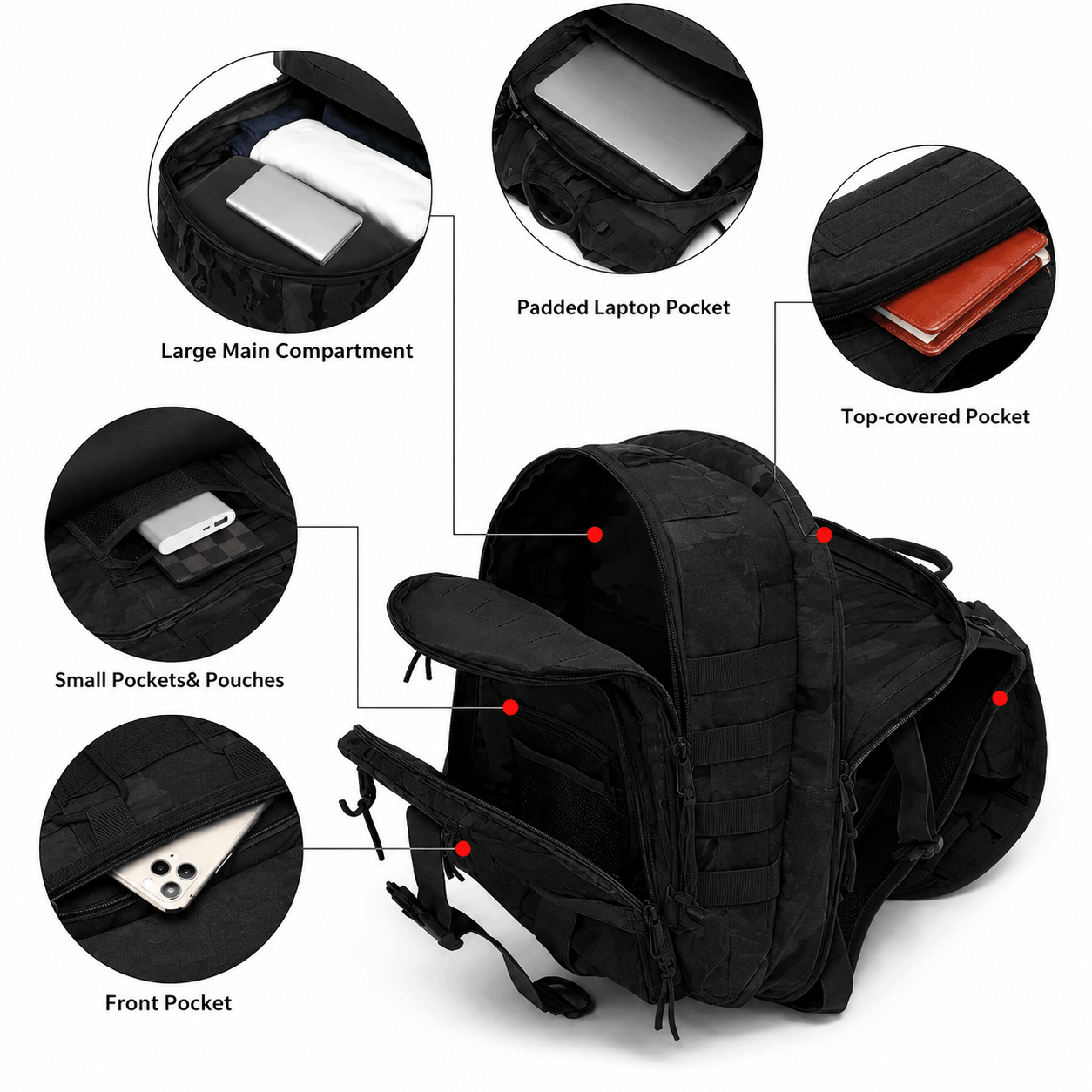 Taktischer Rucksack BlackAirsoft CROSS-X 35L