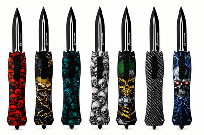 Automatikmesser Black Airsoft Inferno OTF mit ausfahrbarer Klinge