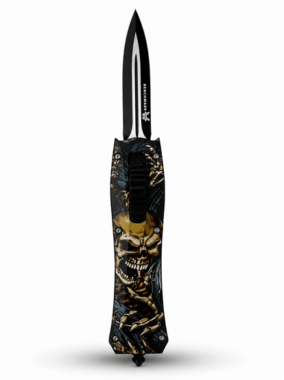 Automatikmesser Black Airsoft Inferno OTF mit ausfahrbarer Klinge