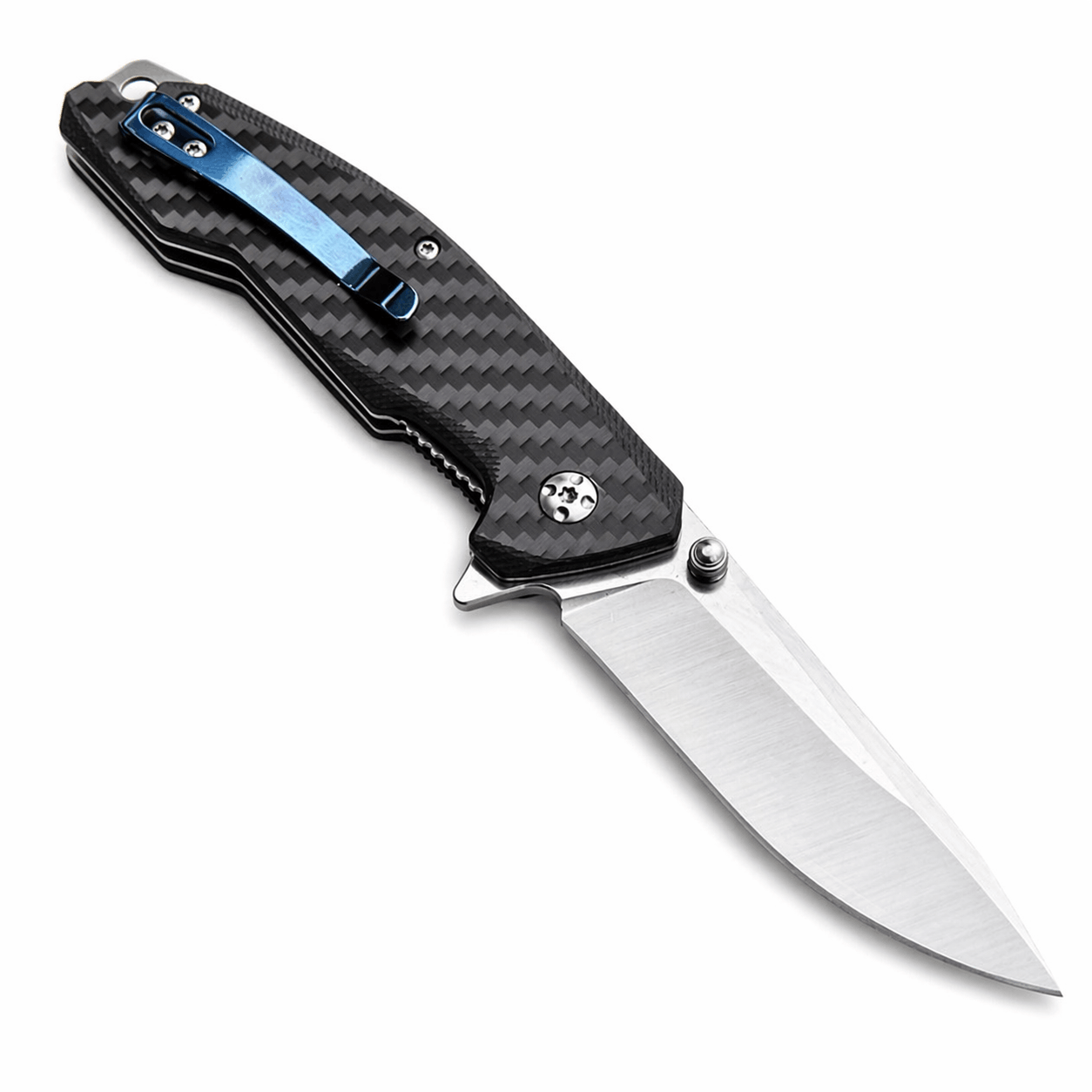 Klappmesser Black Airsoft mit Carbon-Griff