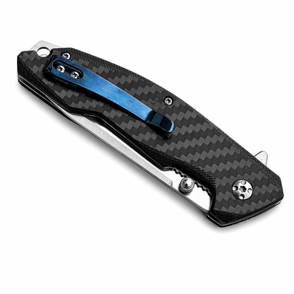 Klappmesser Black Airsoft mit Carbon-Griff