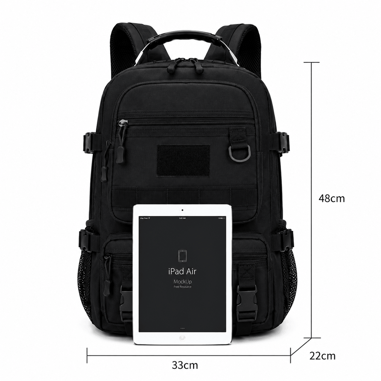 Taktischer Rucksack Black Airsoft Tactical Backpack 35L 600D