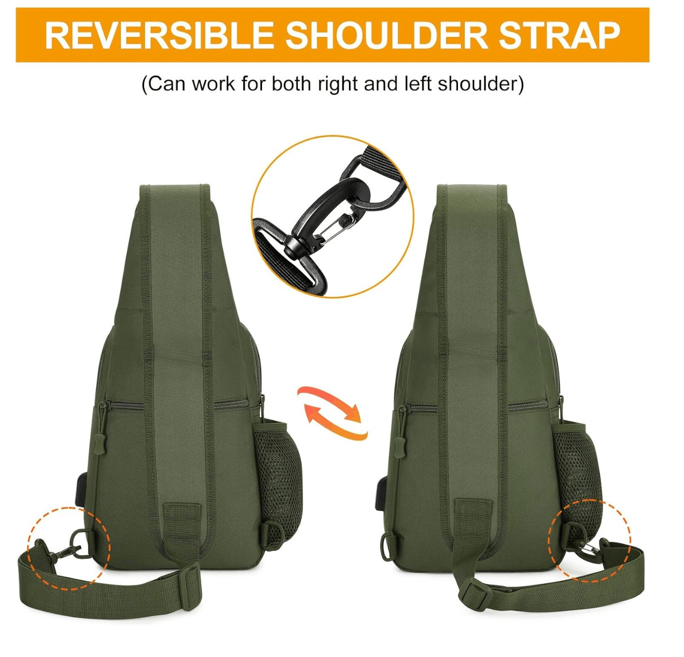 Taktische Crossbody-Tasche Black Airsoft Tactical Sling Bag