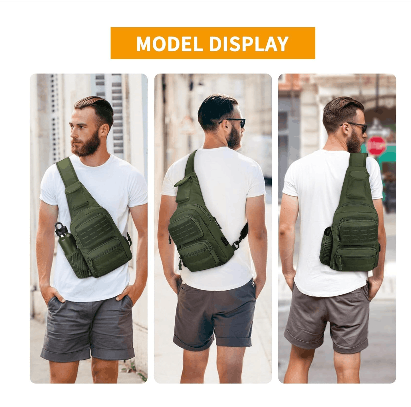 Taktische Crossbody-Tasche Black Airsoft Tactical Sling Bag