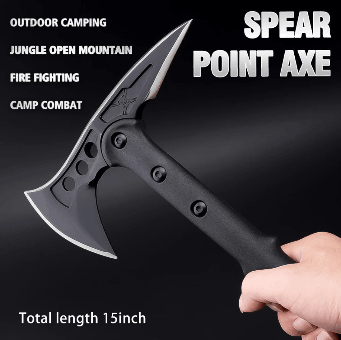 Taktische Camping-Axt Spear Point Axe 15 Inch mit Tasche