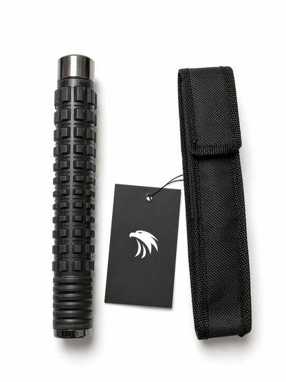 Teleskopstahlstock Black Airsoft TITAN 52 cm mit Holster – Chrom