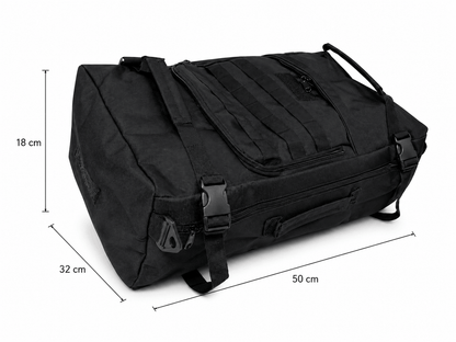 Taktische Tasche und Rucksack 2in1 BlackAirsoft TRANSFORM 50L