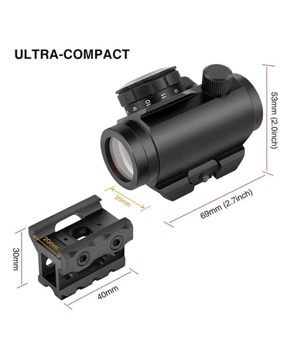 Kolimatorvisier (Reflexvisier) BlackAirsoft FALCON 2MOA 1x25 mm mit 11 Helligkeitsstufen