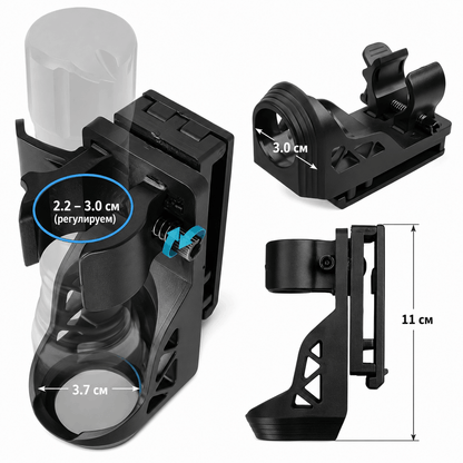 Taktischer Halter für Taschenlampe BlackAirsoft FLASHGRIP 22–30 mm