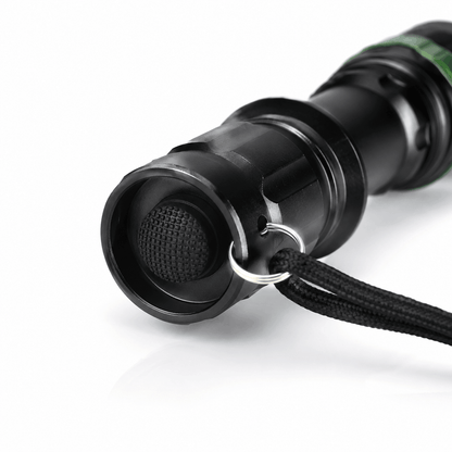 Taktische LED-Taschenlampe BlackAirsoft GREENFORGE mit Zoom, Li-Ion Akku