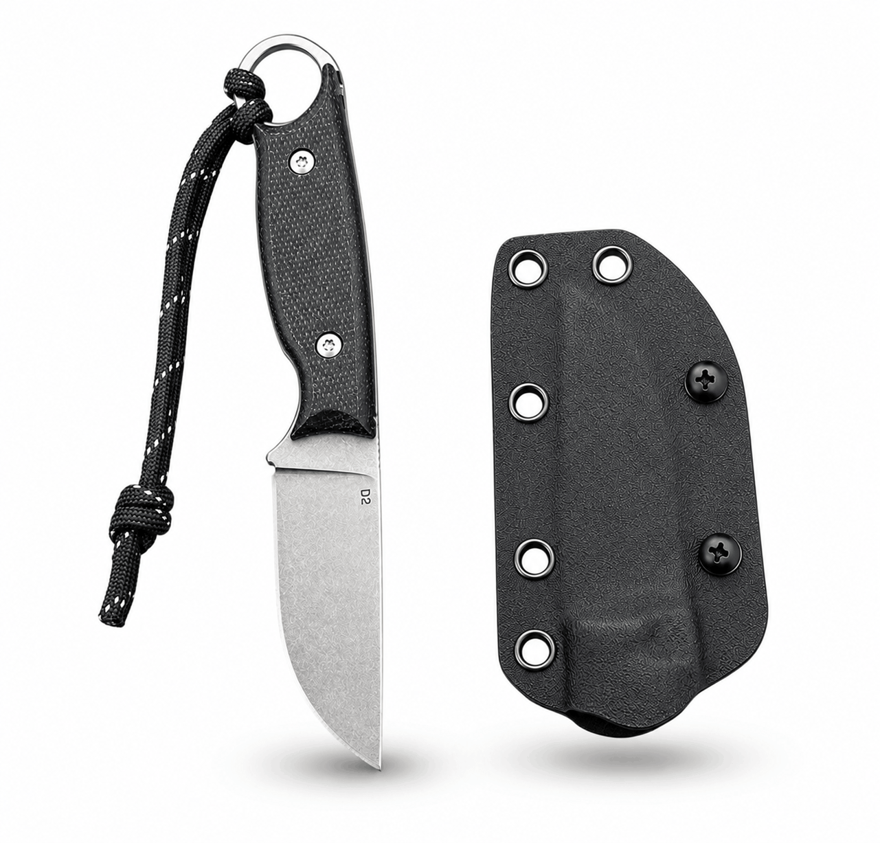 Kompaktes taktisches Messer BlackAirsoft HUNTER MINI D2 mit KYDEX-Scheide und G10 Griff