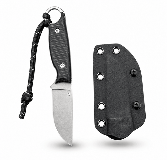Kompaktes taktisches Messer BlackAirsoft HUNTER MINI D2 mit KYDEX-Scheide und G10 Griff