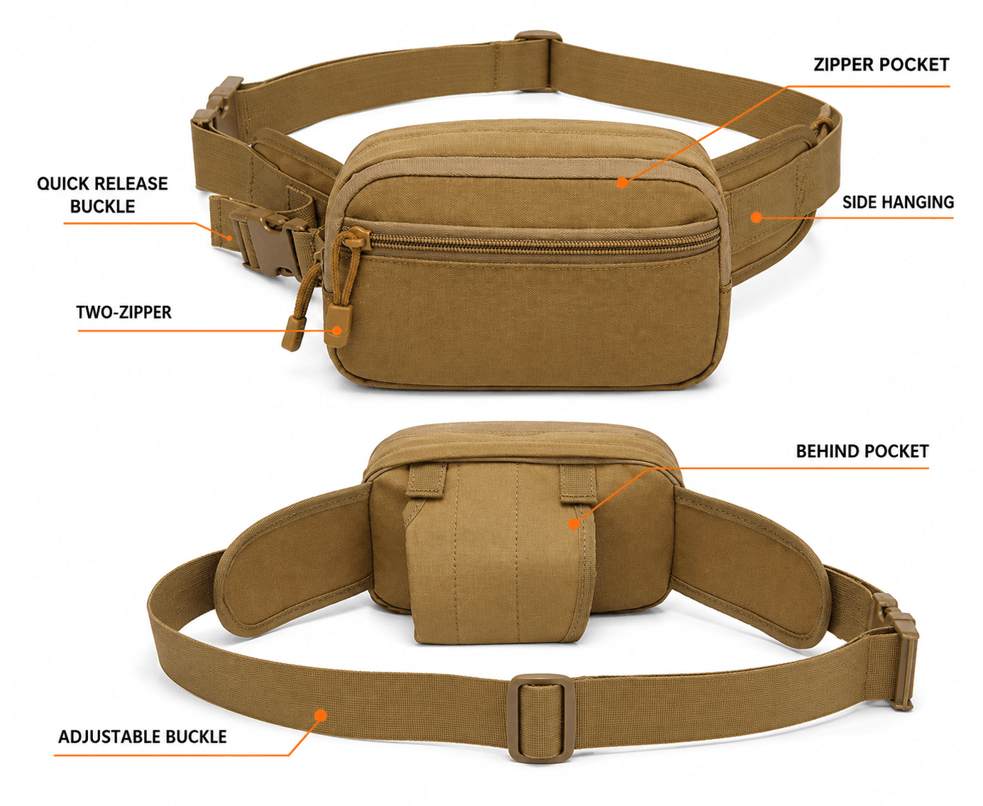 Taktische Gürteltasche BlackAirsoft Surprise mit Fach für verdecktes Tragen einer Pistole (CCW)