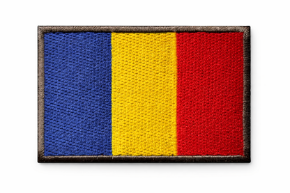 Besticktes Klett-Patch 5x8 cm – rumänische Flagge