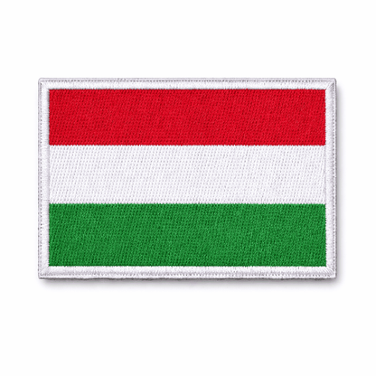 Besticktes Klett-Patch 5x8 cm - ungarische Flagge