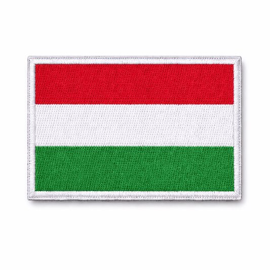 Besticktes Klett-Patch 5x8 cm - ungarische Flagge
