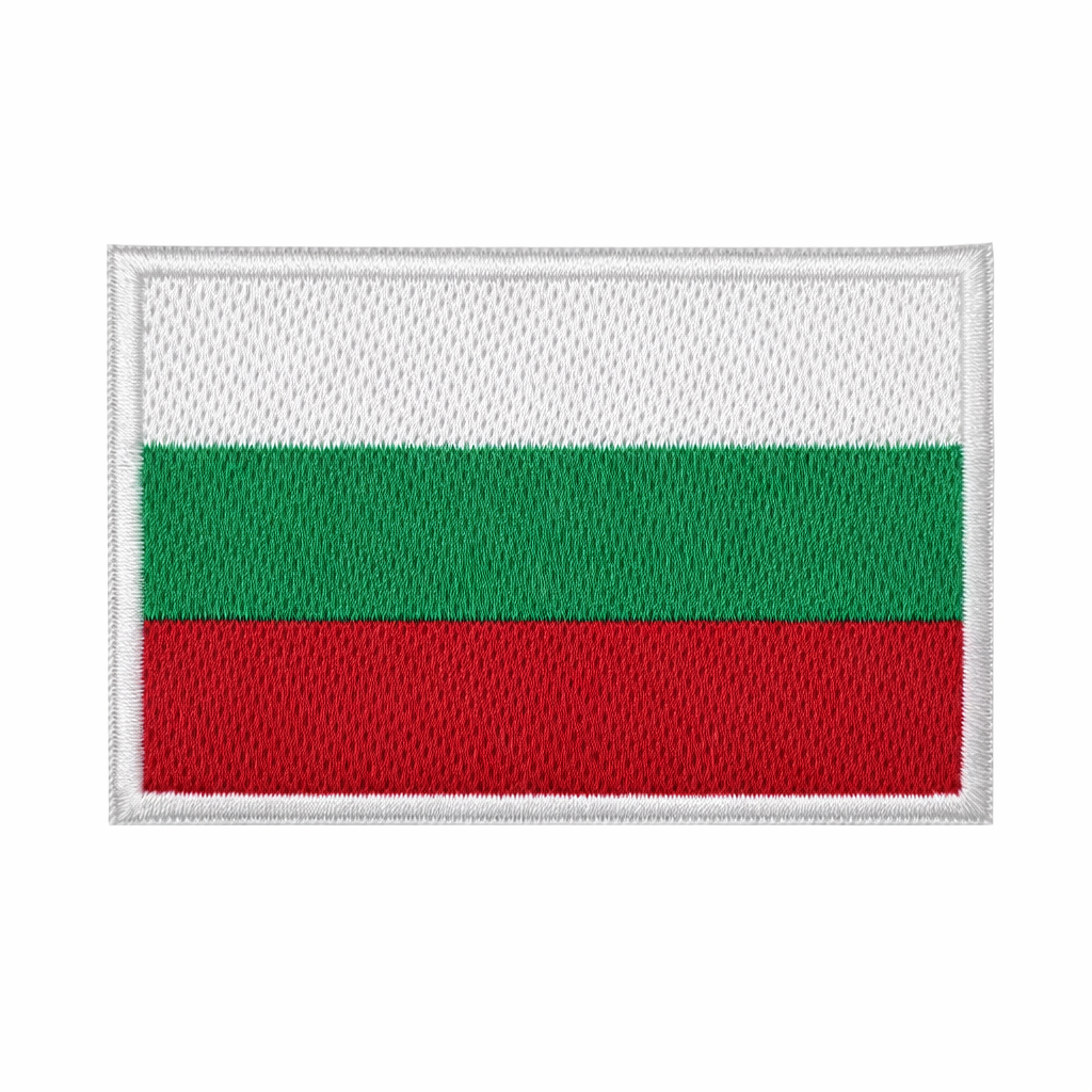 Besticktes Klett-Patch 5x8 cm – bulgarische Flagge