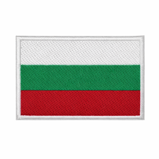 🎁 Bestickter Klettaufnäher 5x8 cm - bulgarische Flagge (100% Rabatt)