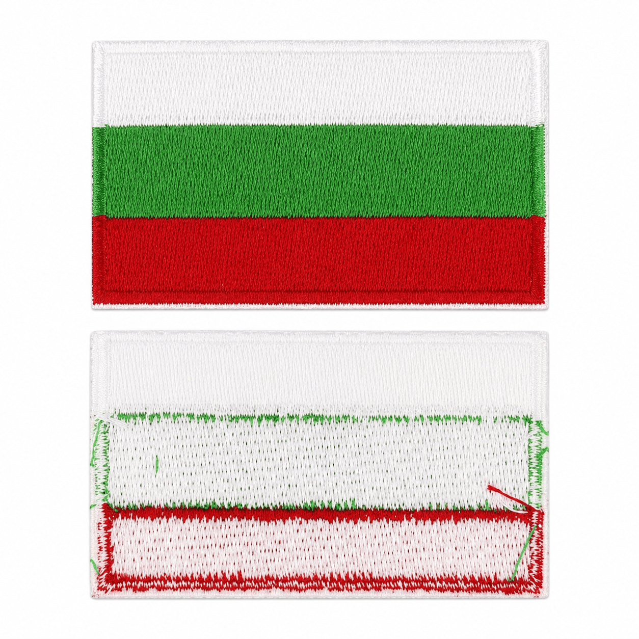 Patch bulgarische Flagge 6,3x3,8 cm – thermobefestigend ohne Klett