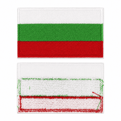 Patch bulgarische Flagge 6,3x3,8 cm – thermobefestigend ohne Klett