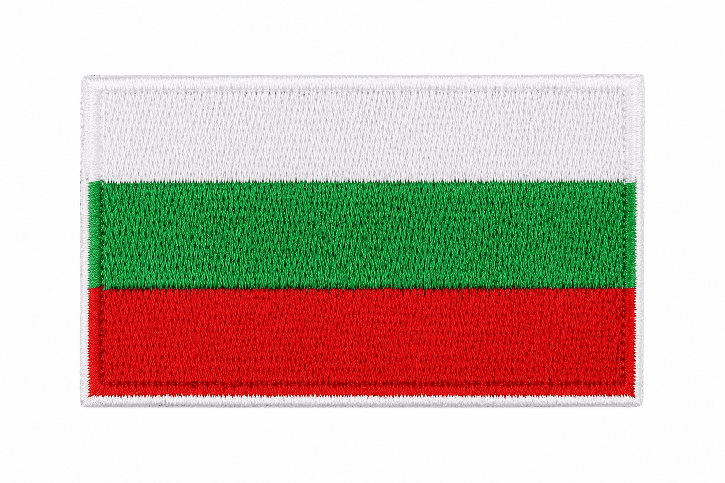 Patch bulgarische Flagge 6,3x3,8 cm – thermobefestigend ohne Klett