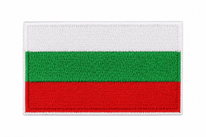 Patch bulgarische Flagge 6,3x3,8 cm – thermobefestigend ohne Klett