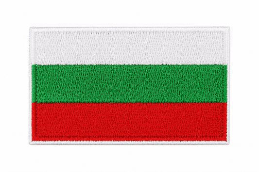 Patch bulgarische Flagge 6,3x3,8 cm – thermobefestigend ohne Klett