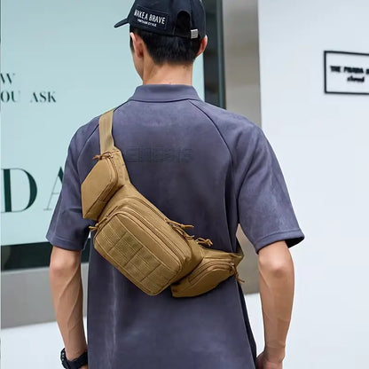 Taktische Gürteltasche mit MOLLE-System und Fach für Pistole 600D