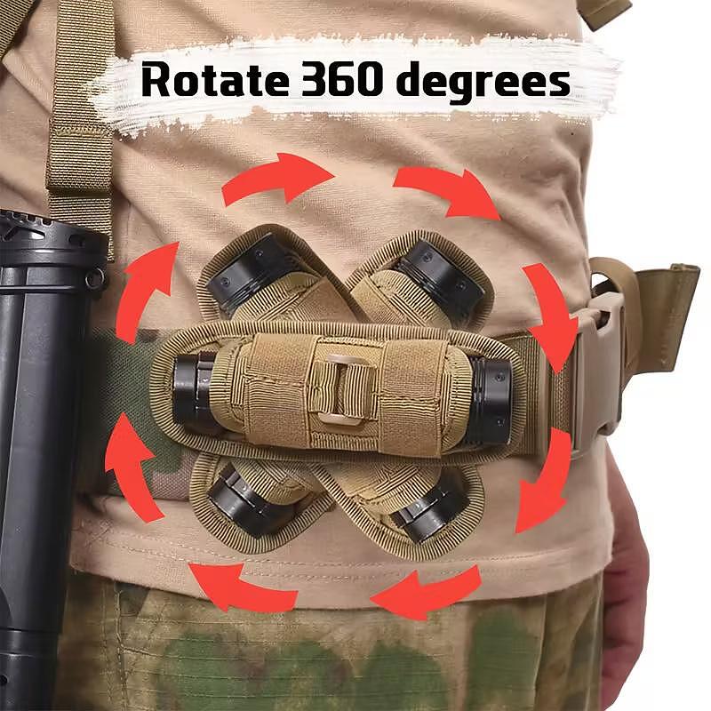 Taktischer Holster für Taschenlampe, 360 Grad drehbar